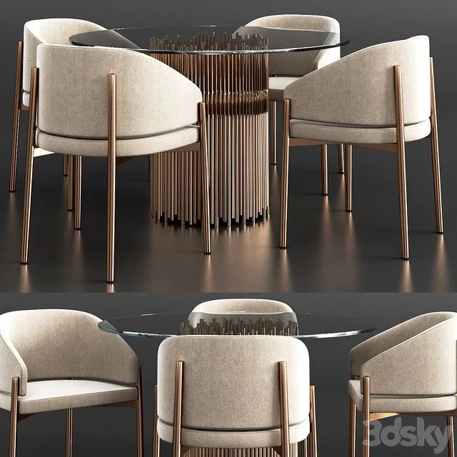 PORRO Dinning Set 3D Model