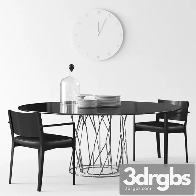 Porro synapsis table and como chair 2 3D Model Free