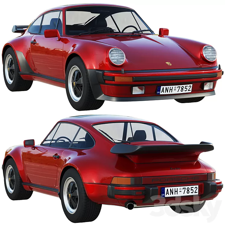 Porsche 911 930 Turbo 1975 - 1989 3D Model