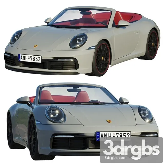 Porsche 911 carrera cabriolet 2019 3D Model Free