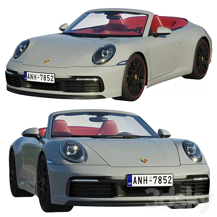 Porsche 911 carrera Cabriolet 2019 3D Model