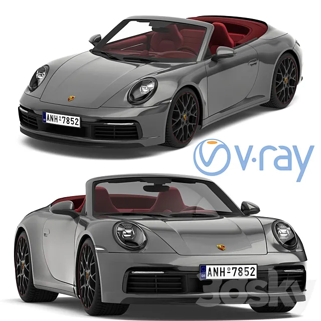 Porsche 911 Carrera Cabriolet 2019 3DModel