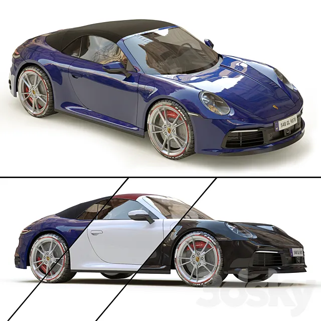 Porsche 911 Carrera (Cabriolet) 3D Model