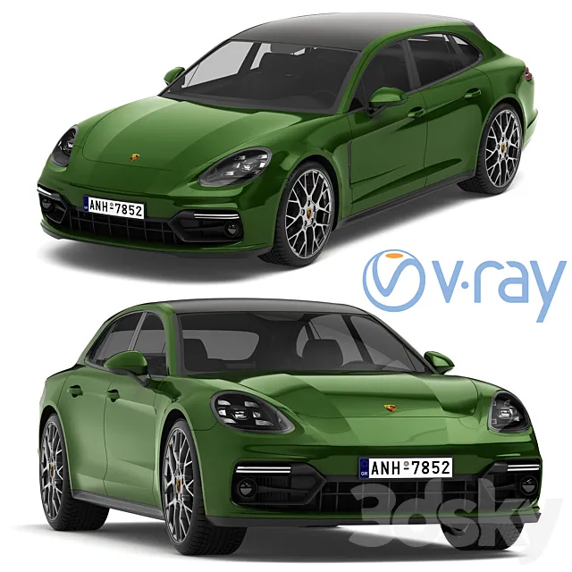 Porsche Panamera GTS Sport Turismo 2019 3D Model