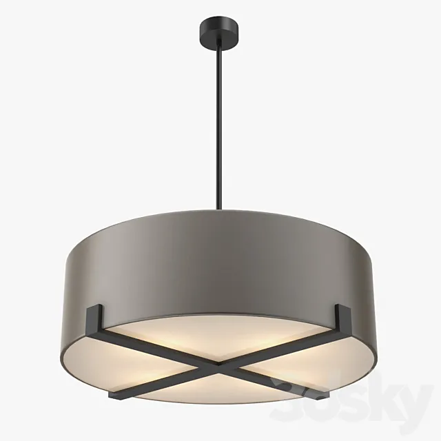 Porta Romana - Cross braced ceiling light 3DModel