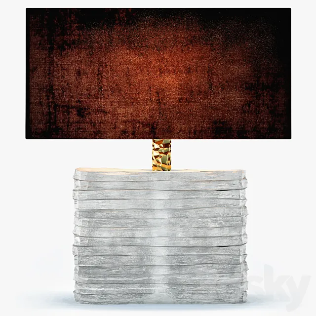Porta Romana Cystal Strata Lamp GLB16 3D Model