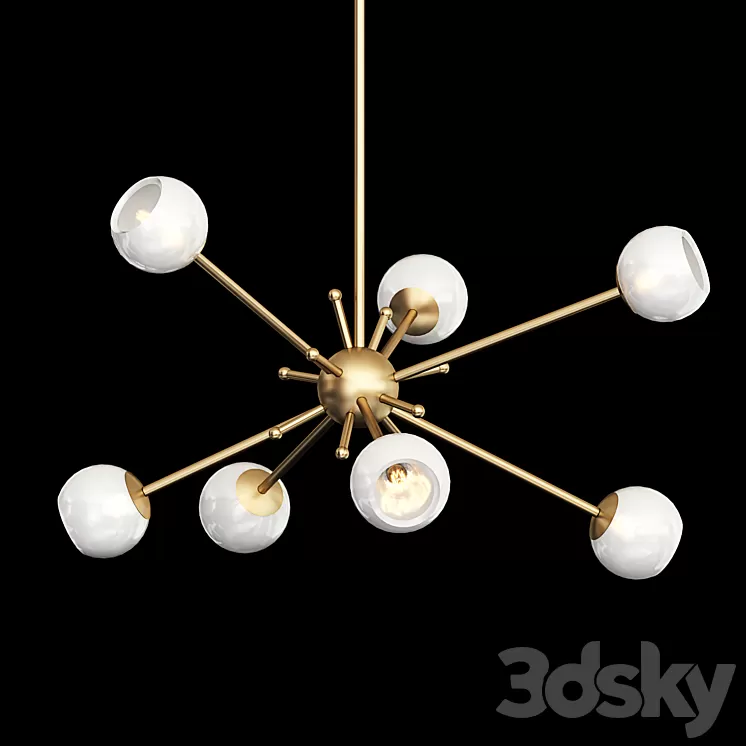 Porta Romana ORBIT 2 CHANDELIER 3D Model