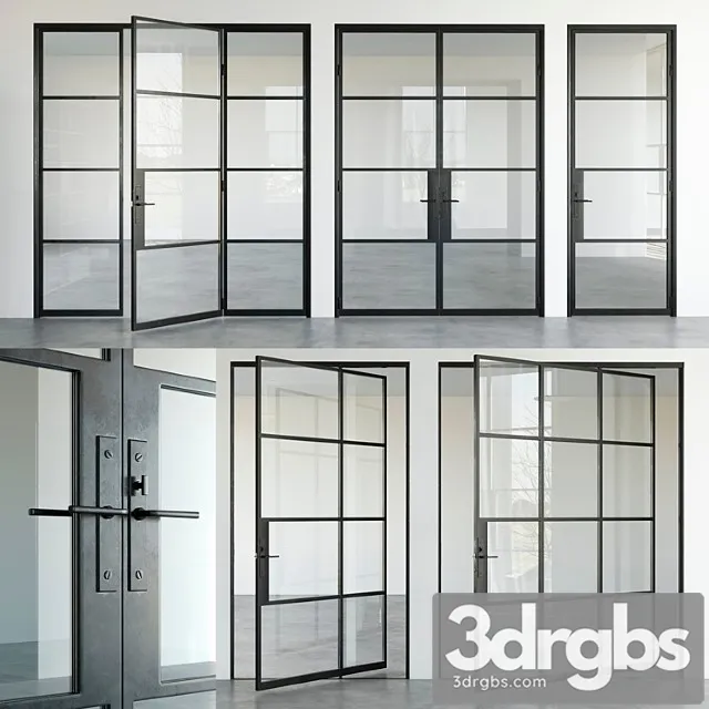 Portella Steel Doors 3D Model Free
