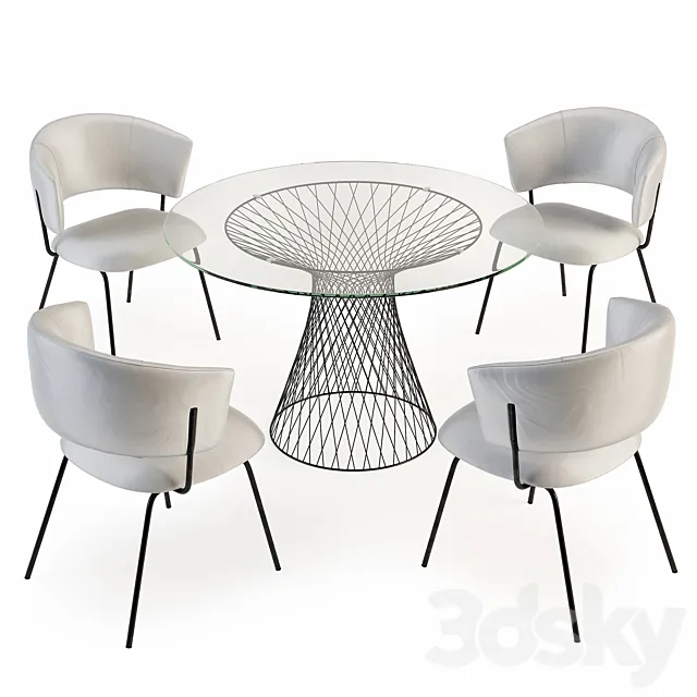 Portello Chair and Lexington Table 3DModel