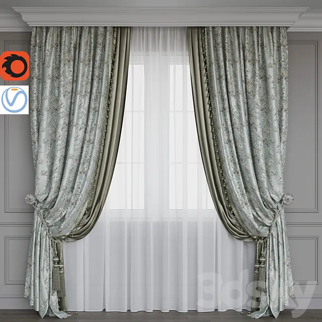 Portiere 2.8 flower 2 green 3DModel