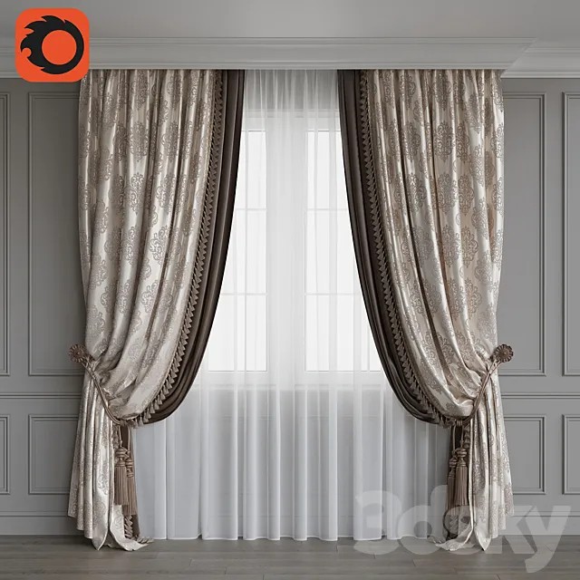 Portiere classic 2 beige 3DModel