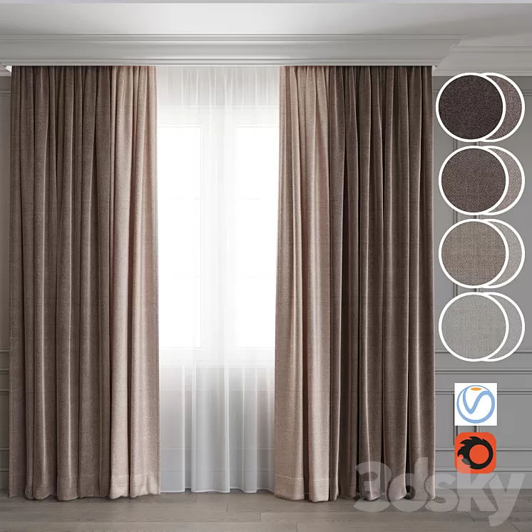 Portiere in modern style 5. Beige range.