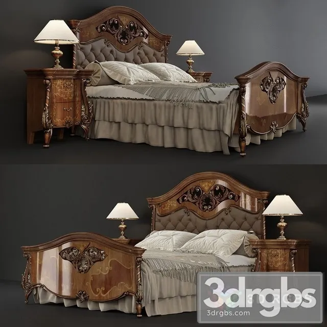 Portofino Laccato Bed 3D Model Free