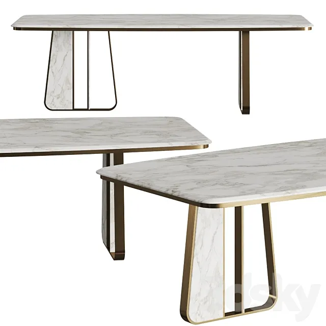 Porustudio Kenai Dining Table 3DModel
