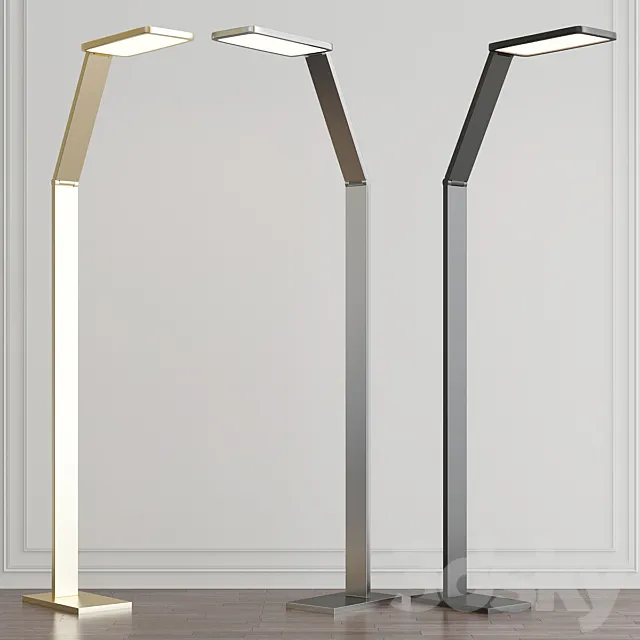 Possini Euro Bentley Aluminum LED Task Floor Lamp 3D Model