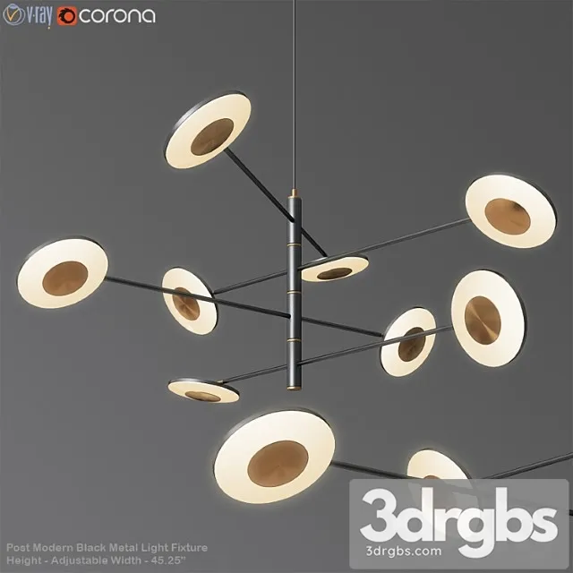 Post modern black metal light fixture Free Download