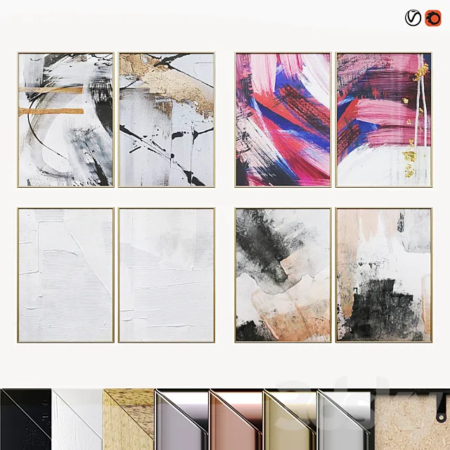 Poster Set "AH Abstract" 3D Model