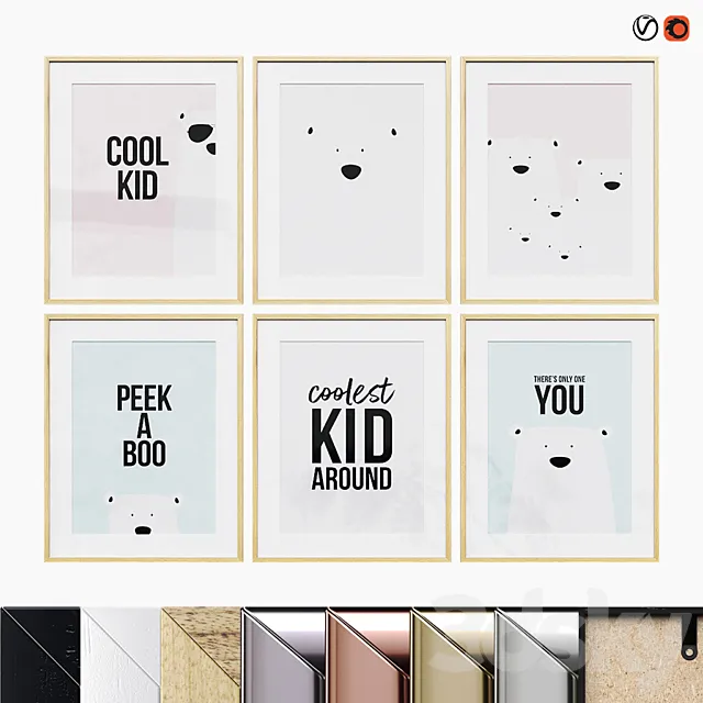 Poster Set "Bear" 3DModel
