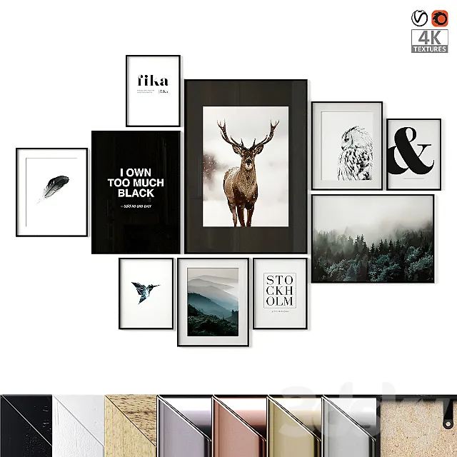 Poster Set “Forest Mountain” 3DModel