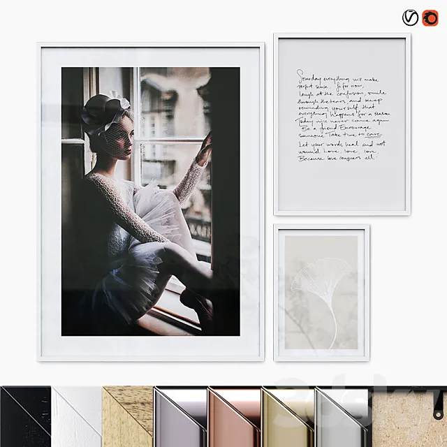 Poster Set "Letter" 3DModel