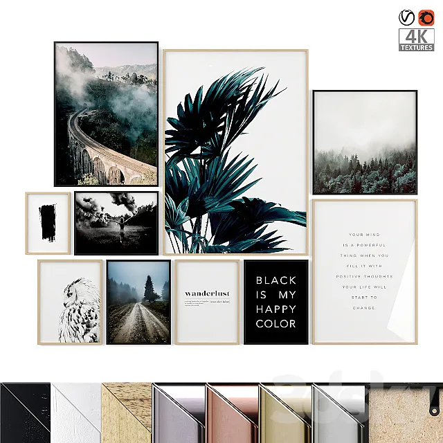 Poster Set "Road" 3DModel