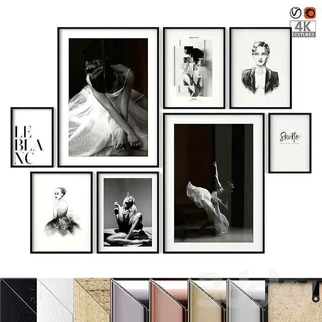 Poster Set "Woman" 3D Model