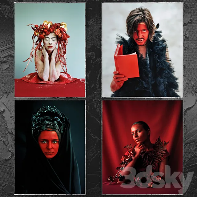 Posters abstract | set 96 3D Model