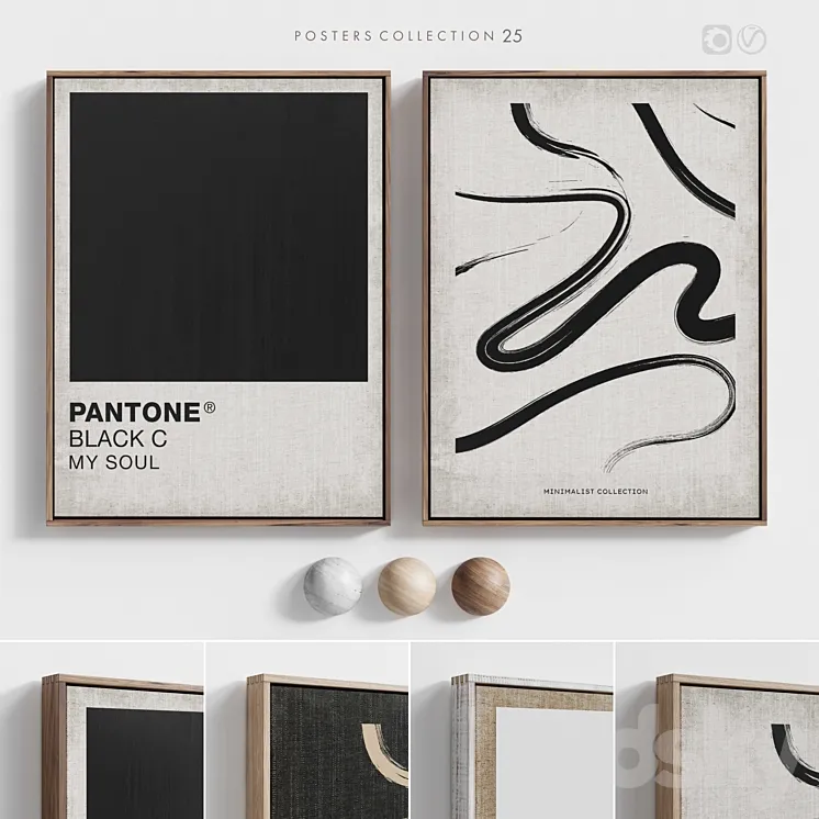 Posters Collection 25 3D Model Free