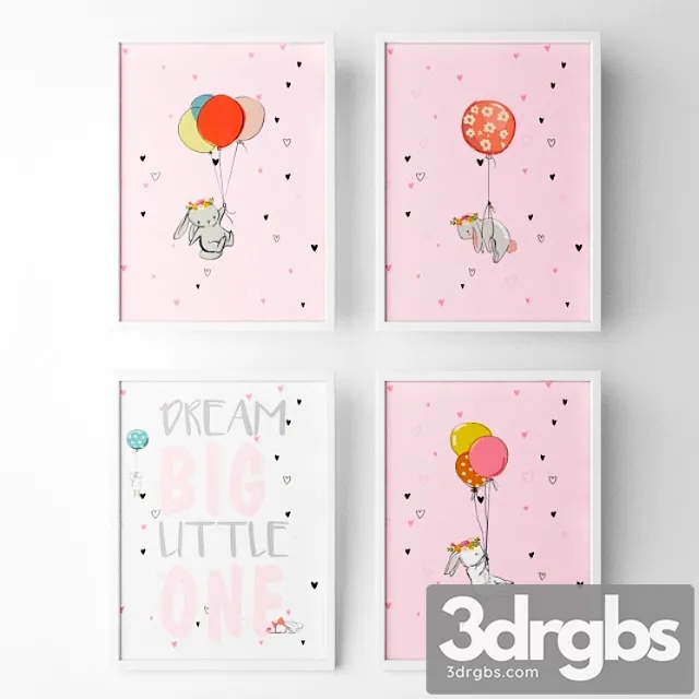 Posters For Children 3D Model Free