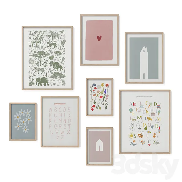 Posters for the nursery from The ducks in a row 3D Model