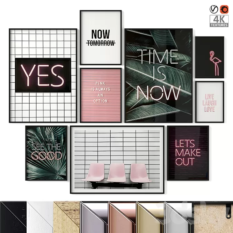 Posters Neon 3D Model