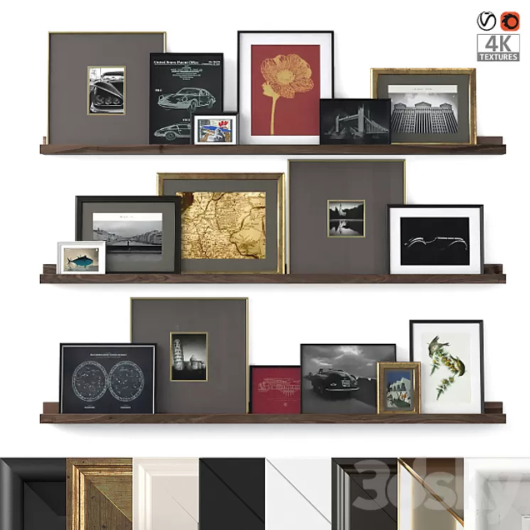Posters On The Shelves 04 3D Model