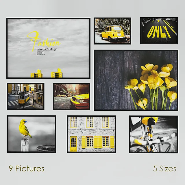 Posters Set 8 3D Model