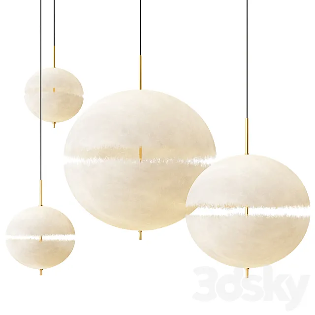 Postkrisi Nordic Moon Lamps 3D Model