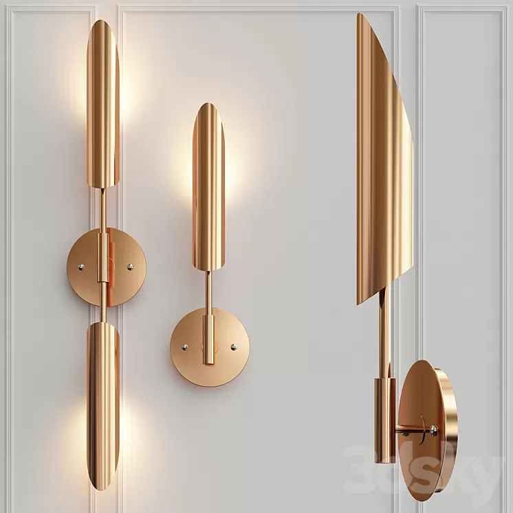 Postmodern Metal Wall Light 3D Model