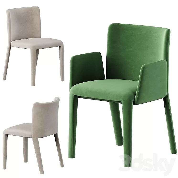 Potocco lars dining chair 3D Model Free
