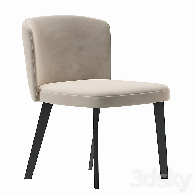 Potocco Lena dining chair 3D Model Free