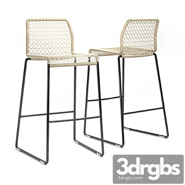 Potocco Vela Barstool 3D Model Free