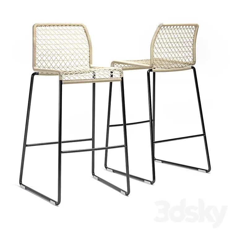 Potocco vela barstool 3D Model