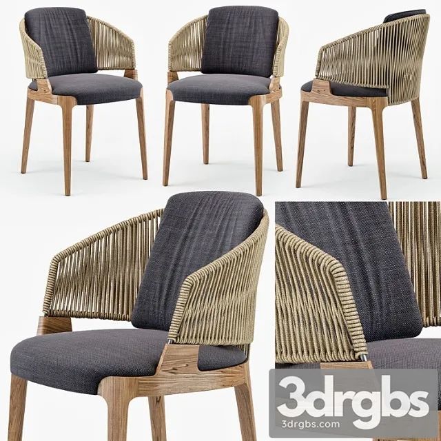 Potocco Velis Hand Weaved Armchair 3D Model Free