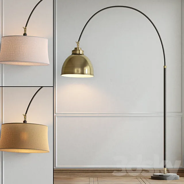 Pottery Barn _ Winslow Arc Sectional Floor Lamp 3DModel