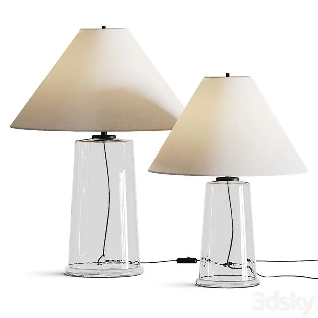 Pottery Barn Avalon Recycled Glass Table Lamp 3D Model