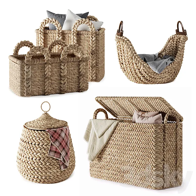 Pottery Barn Beachcomber Baskets 02 3DModel