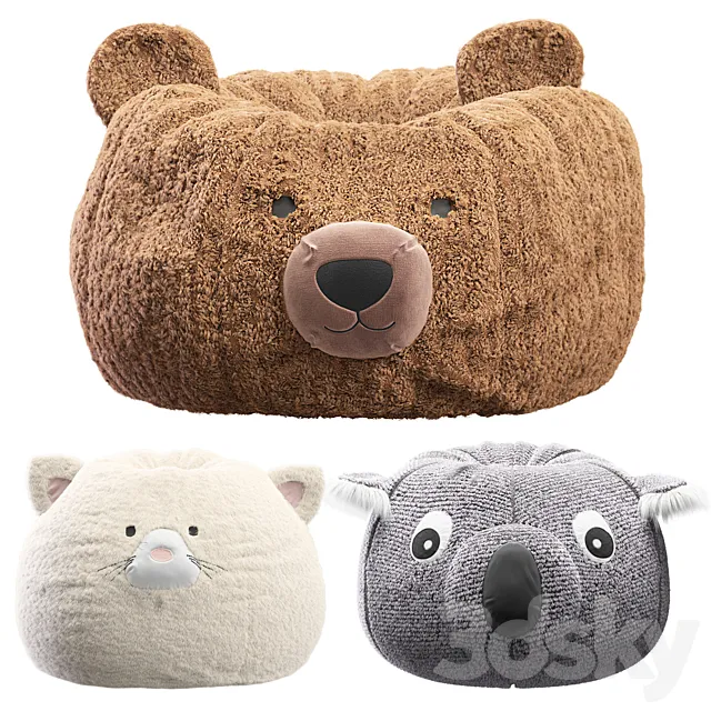 Pottery Barn Bean Bag Koala. Bear. Kitty 3DModel