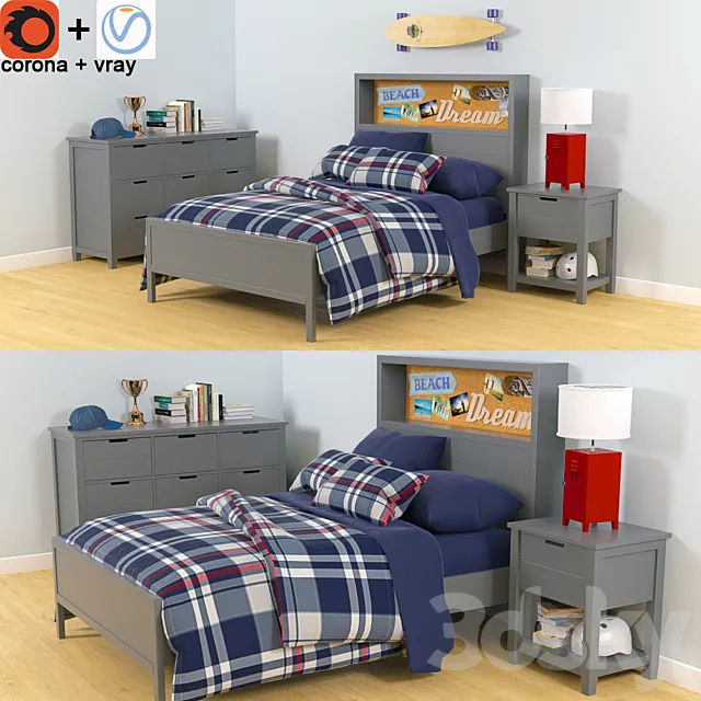 pottery barn bed sutton 3DModel