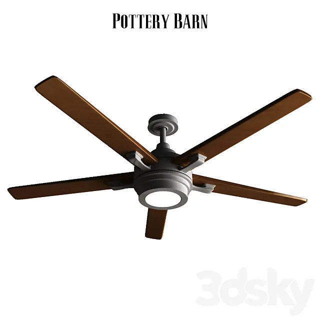 Pottery barn Benito Ceiling Fan Bronze 3DModel