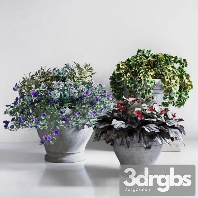 Pottery Barn  Bryttany Planters 3D Model Free