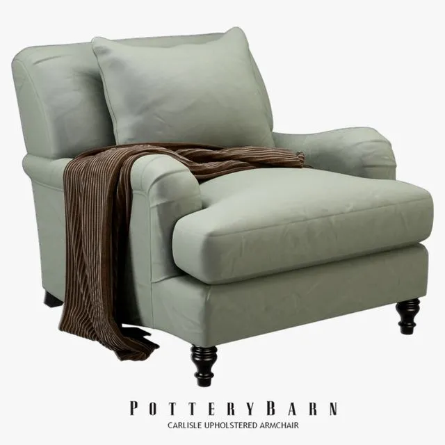 Pottery Barn - Carlisle Upholstered Armchair 3D Model