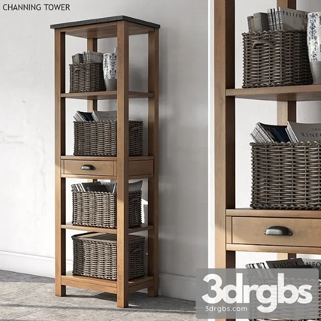Pottery barn channing tower 2 3D Model Free