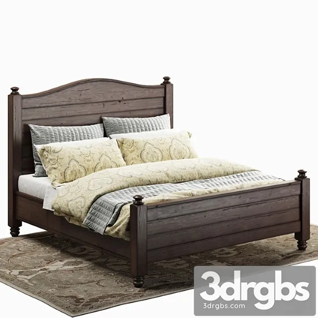 Pottery Barn Cortona Bed 3D Model Free